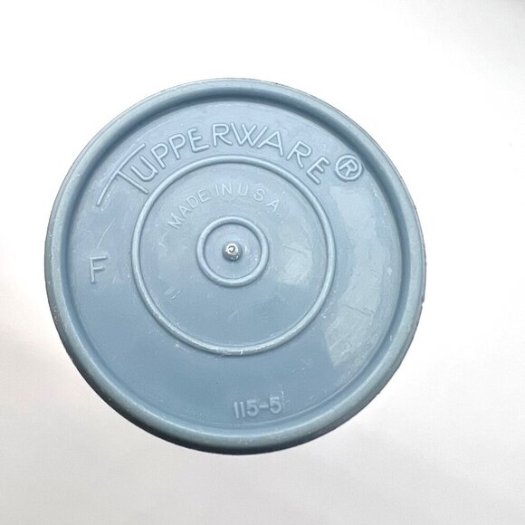 Vintage Tupperware Tumblers Dusty Slate Blue Set of 2 Plastic Cups Made in USA - Picture 4 of 8